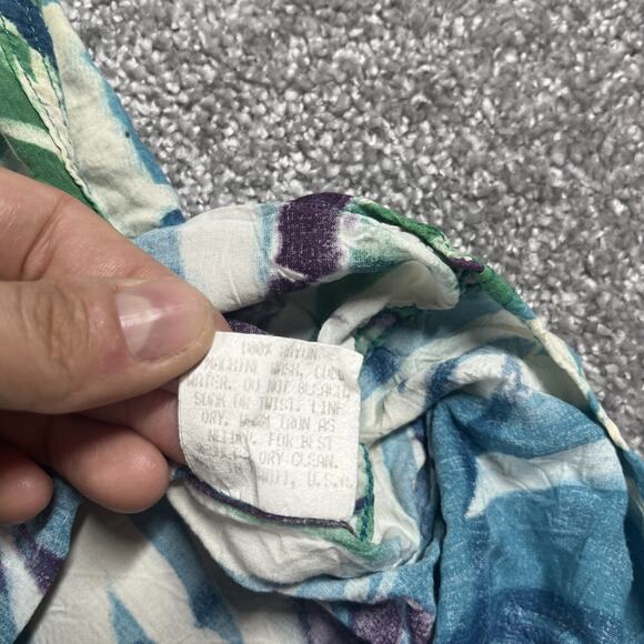 Jams World Shirt Mens Small Rayon Hawaiian Button Up Made in Hawaii Bamboo Print - Picture 4 of 9